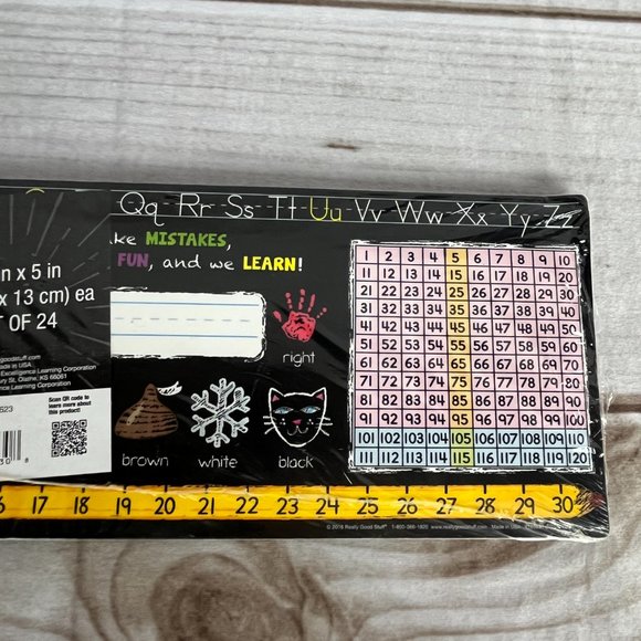 NEW Chalkboard-Style Grades K-2 Self-Adhesive Vinyl Desktop Helpers - 24 Pack - Picture 4 of 4